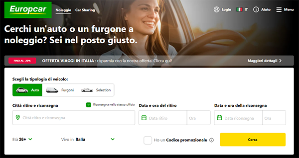 Codici sconto Europcar