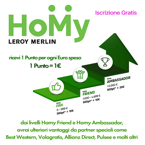 programma fedeltà Leroy Merlin Homy
