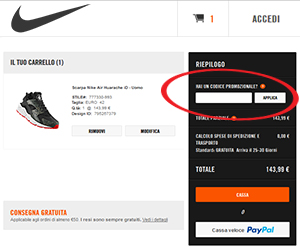 Codici promozionali nike 2025