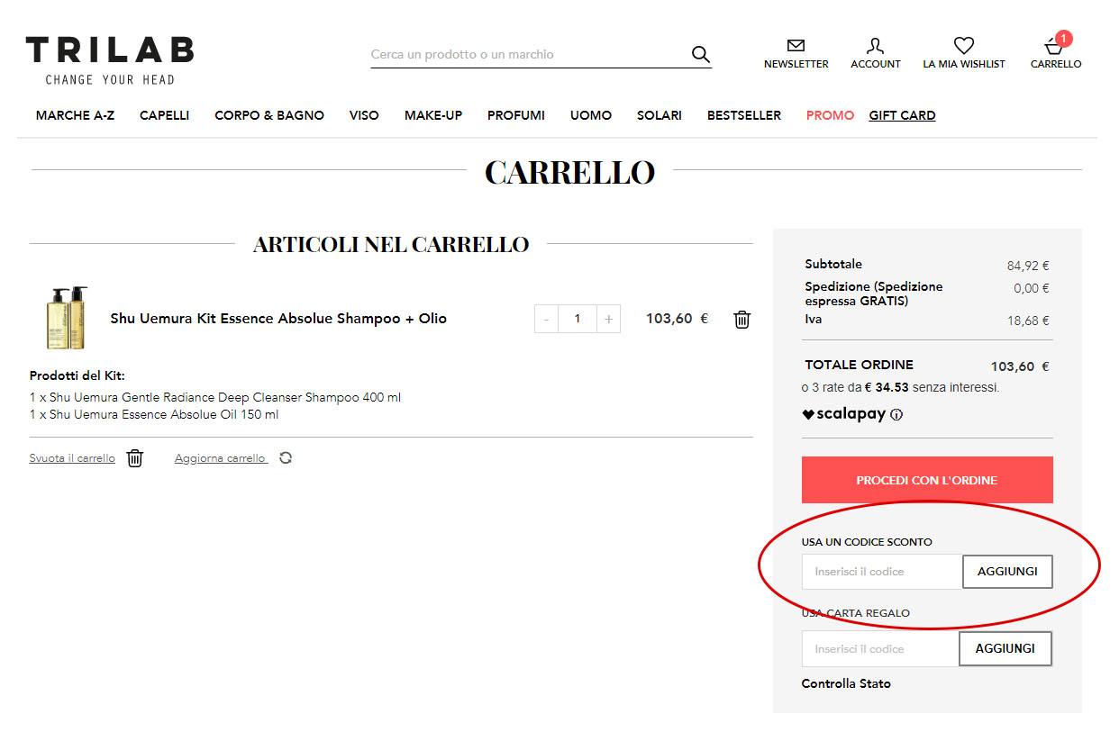 codice sconto Trilab