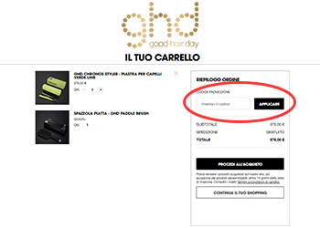 codice sconto ghd