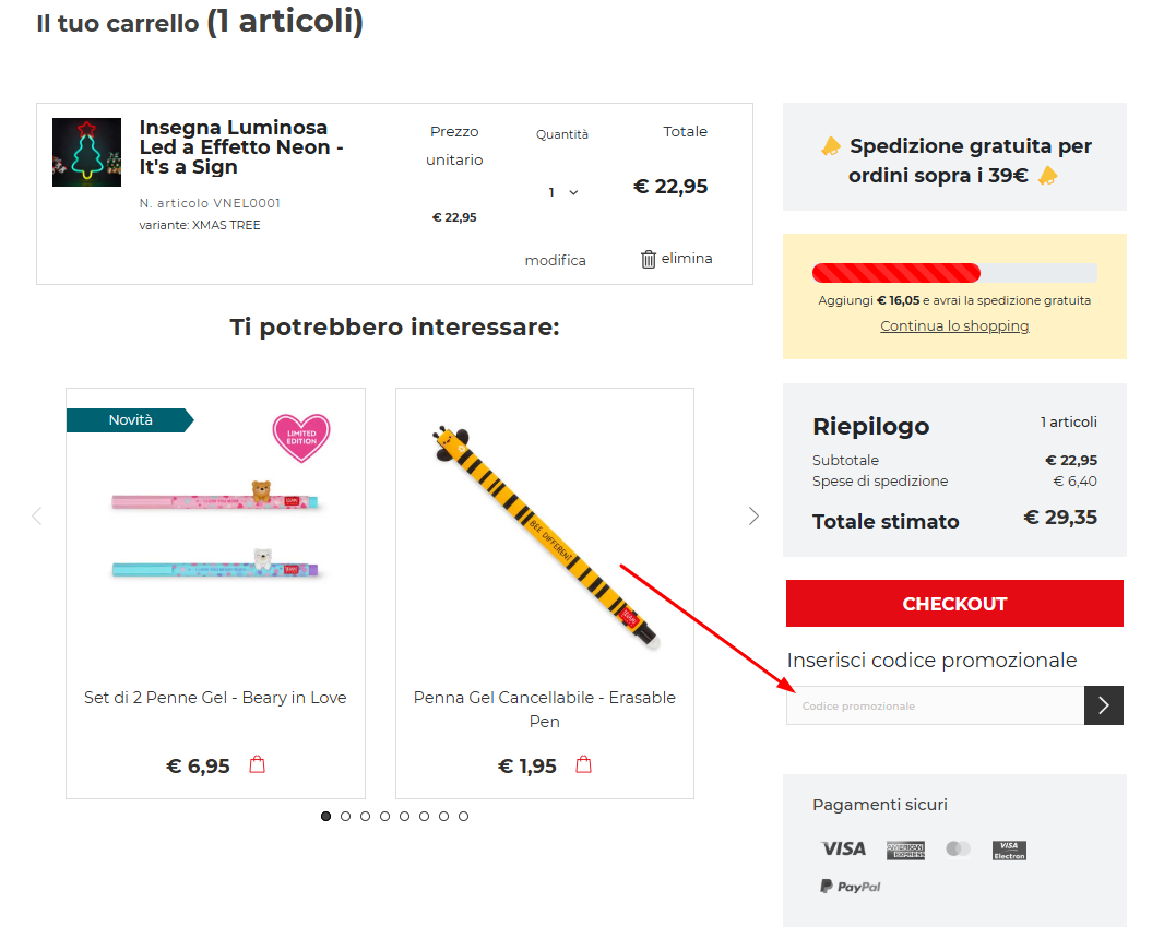 codice sconto Legami