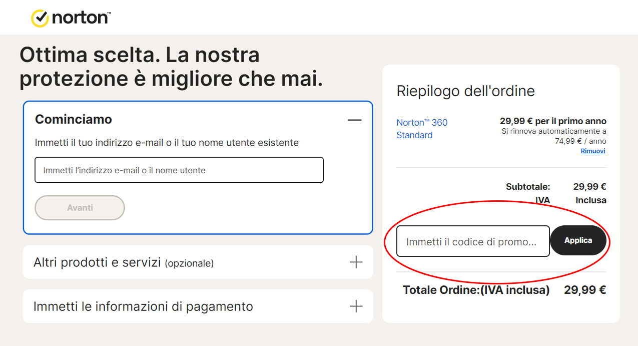 codice sconto Norton