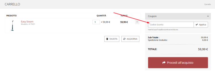 codice sconto Ariete Come utilizzare un codice sconto Ariete online store
