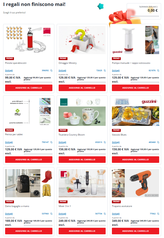 Regali Mondoffice 2025 Codici Regalo Mondoffice