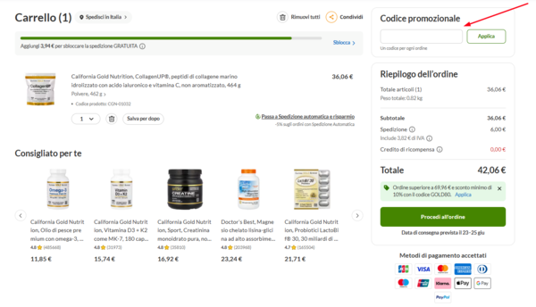 codice promozionale iHerb dove inserire un codice sconto iHerb
