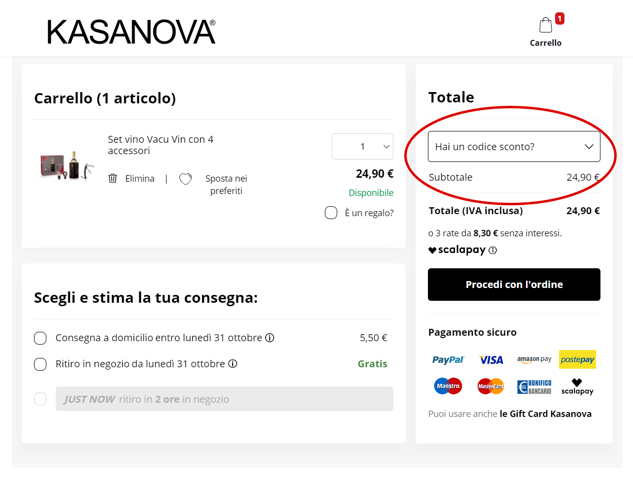 codice sconto Ksanova