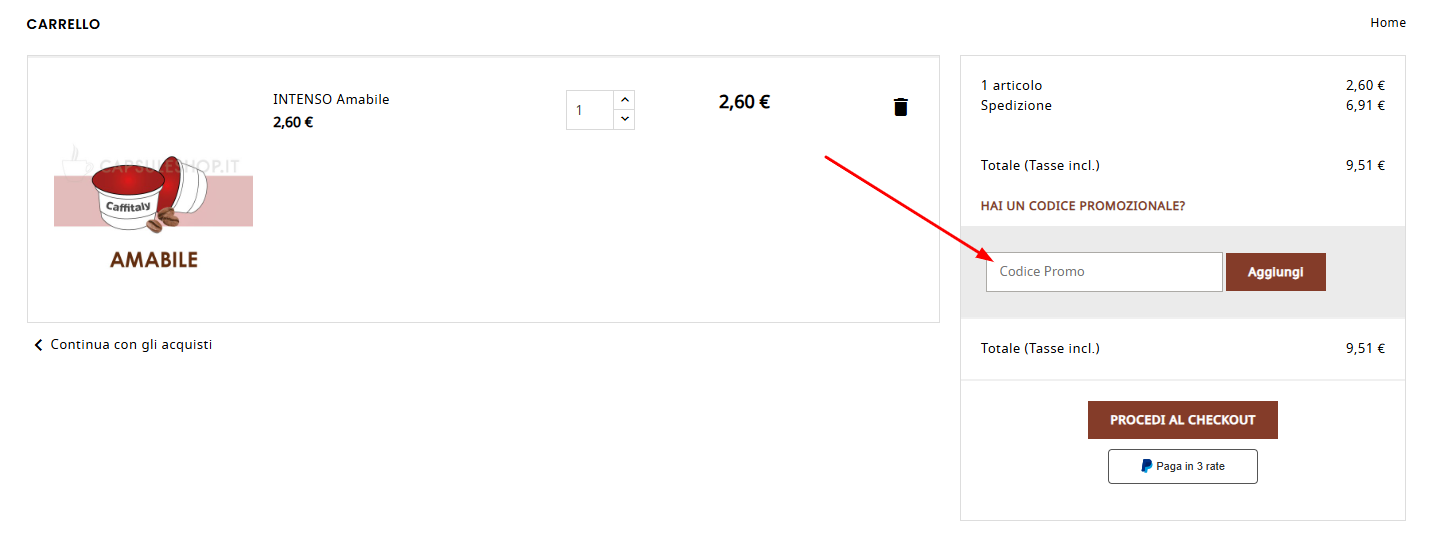 codice sconto Capsule shop