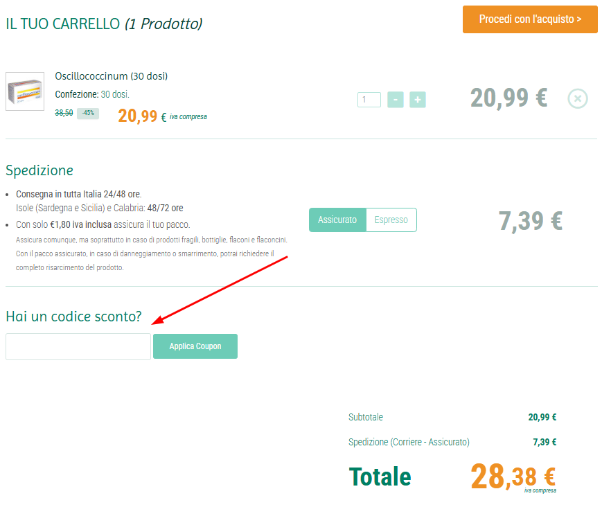 dove inserire il Codice sconto FarmaErmann codice sconto FarmaErmann